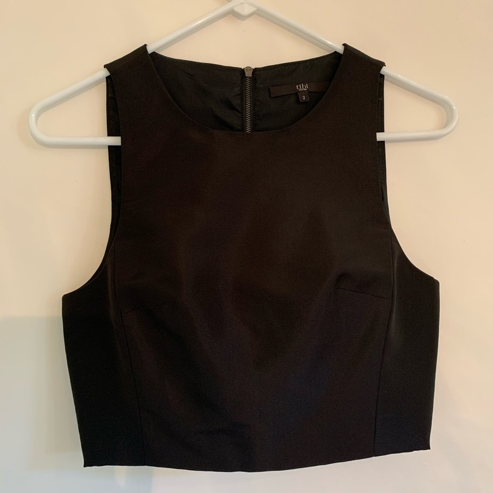 Tibi Silk Crop Top